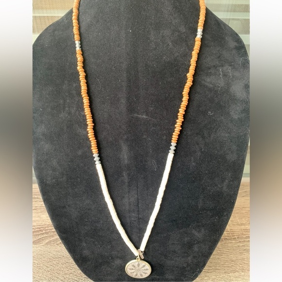 Beautiful BUDDHA NECKLACE BROWN WHITE GRAY by ICON Unisex - Picture 3 of 7